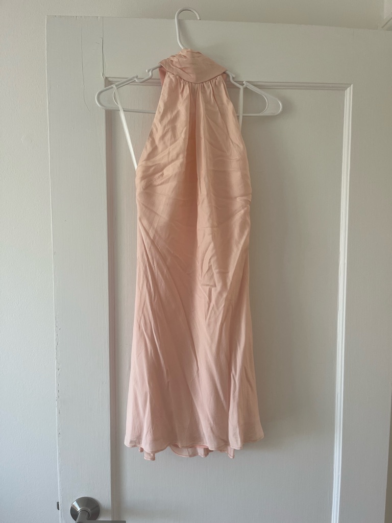 Lover And Friend Size Smal Ballet Pink Halter Satin Dress